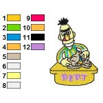 Sesame Street Bert 02 Embroidery Design